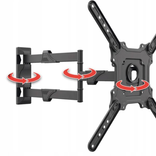 UCHWYT ŚCIENNY DO TELEWIZORA OBROTOWY DO 75 CALI 35 KG (2084)