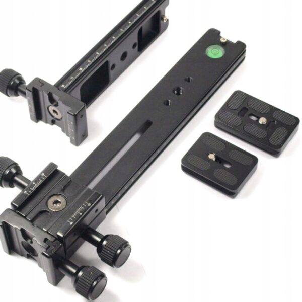 Kingjoy KH-6810 uchwyt/szyna teleobiektywu z aluminium, 1/4" i 3/8"(B2097)