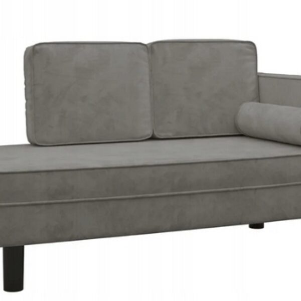 Kanapa VidaXL kolekcja 118 x 55 cm tkanina odcienie szarości (2266)