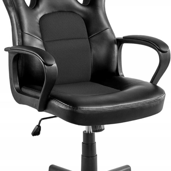 Ergonomiczne krzesło gamingowe z regulacją czarne yaheetech 592655 (2443)