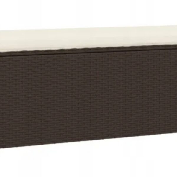 Ławka Ogrodowa Z Poduszką Brązowa 110X30X40Cm (2450)