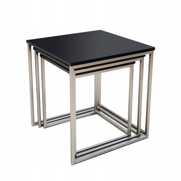 Stolik Invicta interior kwadratowy 40 x 40 x 45cm czarny (2462)