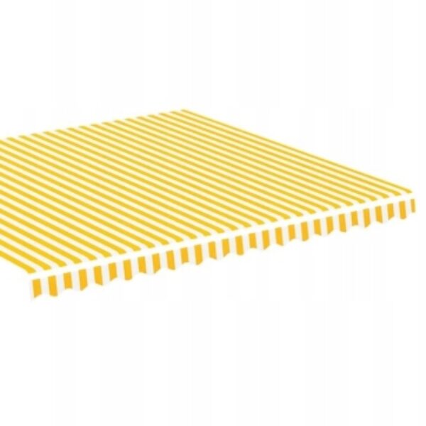 vidaXL Poszycie markizy żółto-białe 4x3,5 m (2469)