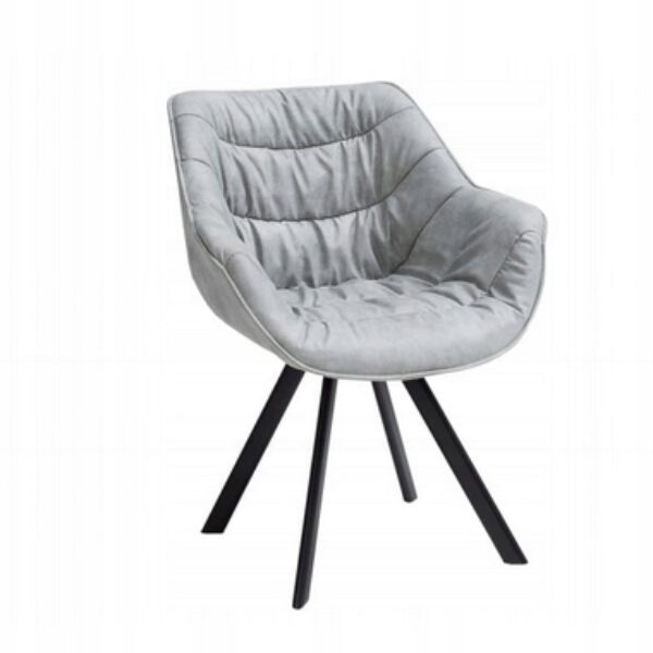 Krzesło fotel szare Invicta Interior (2493)