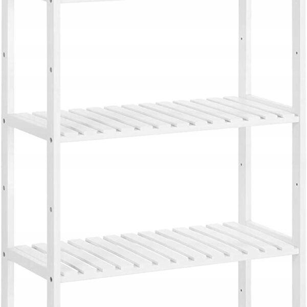 REGAŁ ŁAZIENKOWY Z BAMBUSA SONGMICS biały 60x130x26CM (2514)
