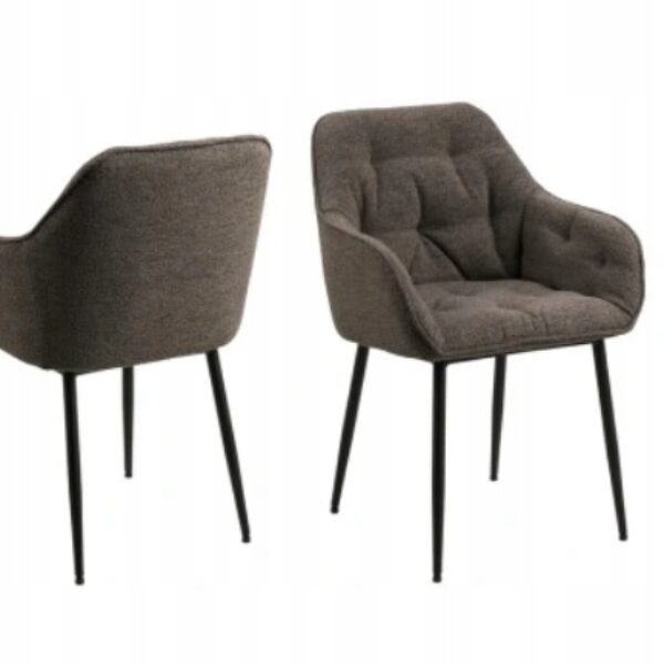 Krzesło do jadalni Brooke z podłokietnikiem w kolorze taupe (2595)