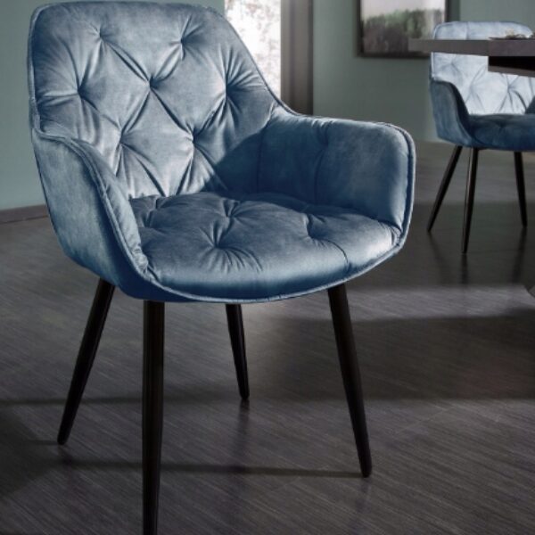 Krzesło Invicta interior tkanina niebieski 1 szt. (2614)