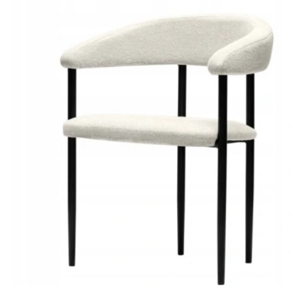 Krzesło do jadalni, jasnobeżowe/czarne nogi (2629)