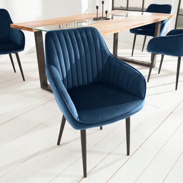 Krzesło Invicta interior tkanina niebieski 1 szt. (2630)