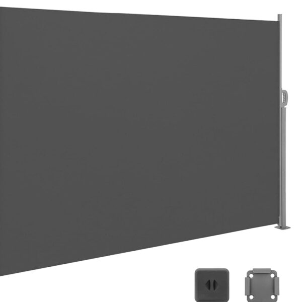 SONGMICS Osłona boczna,200x350cm nieprzejrzysta antracytowo-szara (2651)