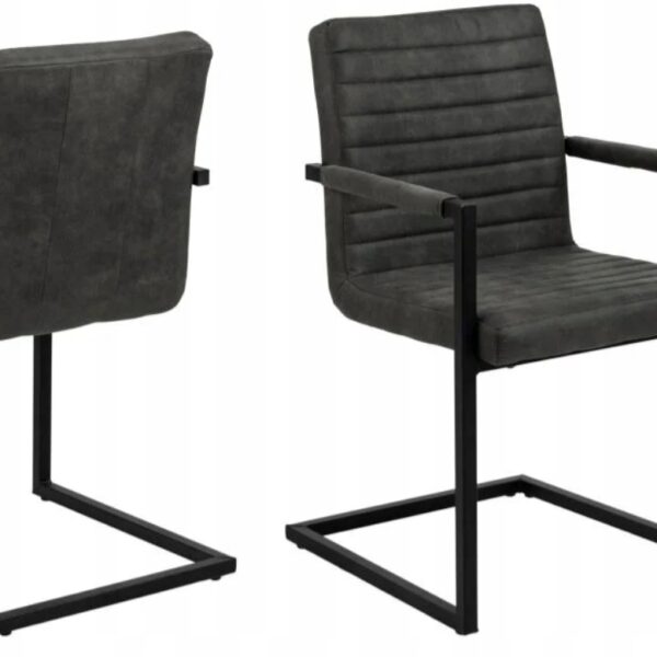 Krzesło z podłokietnikami MICHELLE - ciemny szary (2672)