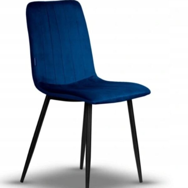 KRZESŁO TAPICEROWANE WELUROWE GRANATOWE (E2236)