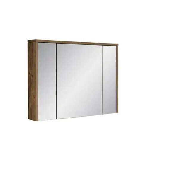 Szafka z lustrem Comad Hampton Concrete 100x16x75 cm dąb hunton (2435)