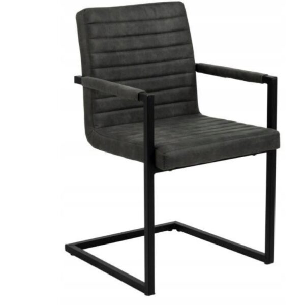 Krzesło z podłokietnikami MICHELLE - ciemny szary (D1664)
