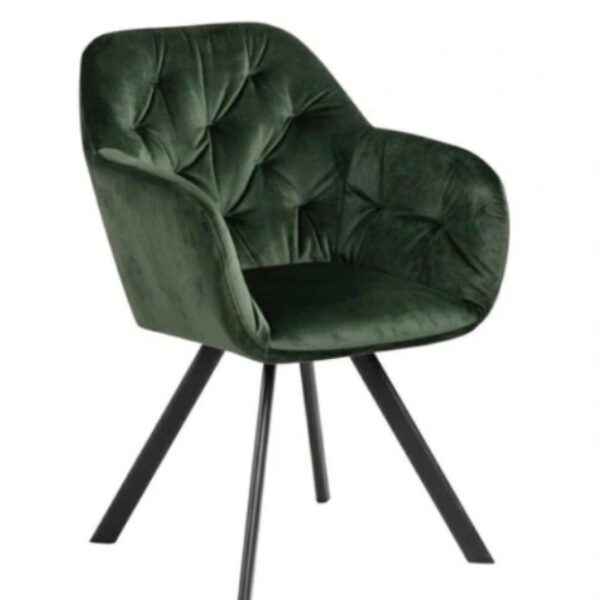 Krzesło welur zielony 1 szt. (2506)