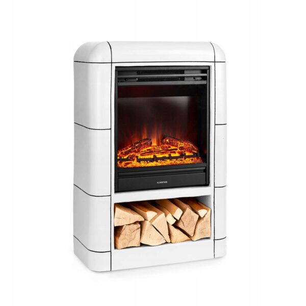 Kominek stojący z funkcją grzewczą elektryczny Klarstein biały 1800W (X237)