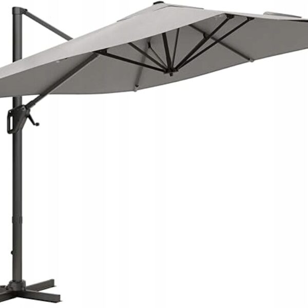 Parasol z wysięgnikiem Songmics szary 300 x 253 cm (2552)