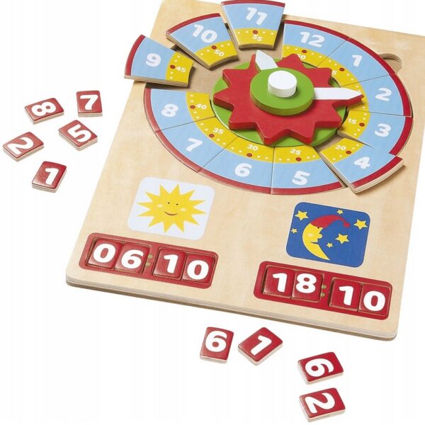 Drewniana Układanka- Puzzle Wtykowe ZEGAR Playtive (B4446)
