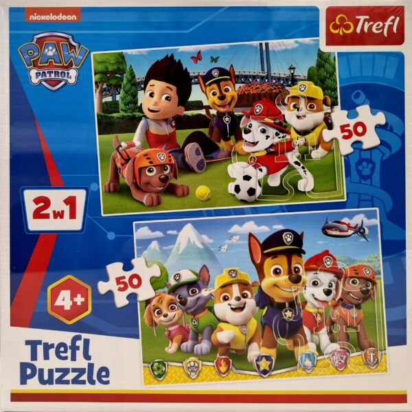 Psi Patrol Bohaterowie puzzle 2w1 TREFL 2 x 50 el. (352)