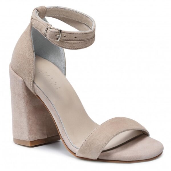 QUAZI DAMSKIE SANDAŁY BEŻOWE SKÓRZANE 38 1STK (G168)