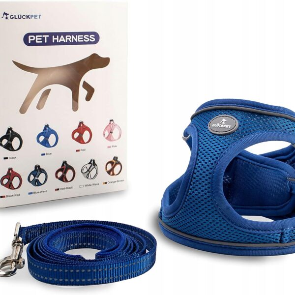 Szelki spacerowe Gluckpet granatowe XS (211)