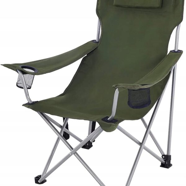 Krzesło turystyczne z oparciem Songmics GCB09AG khaki (2424)