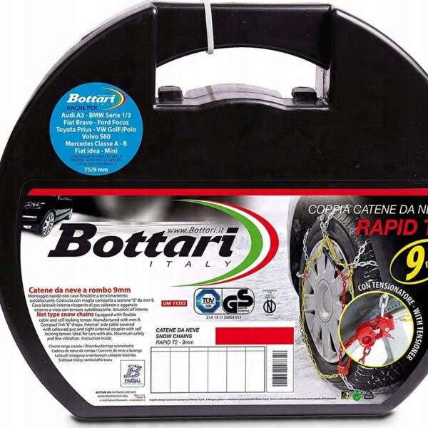 Bottari Rapid T2 samochodowe łańcuchy śniegowe 9mm (B4465)