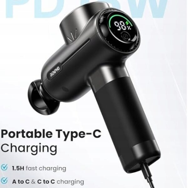 RENPHO Pistolet Masażu z Ciepłem/Zimnem, Bluetooth (1043)