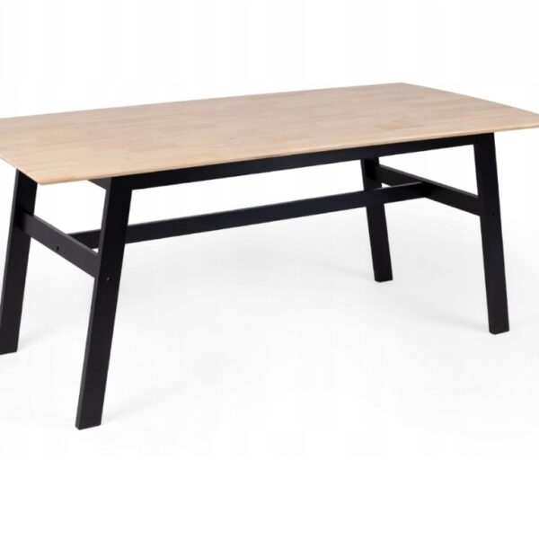 Stół kuchenny Lectus prostokątny czarny 90 x 180 x 76 cm