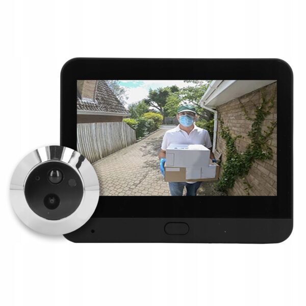 ELEKTRONICZNY WIZJER DO DRZWI KAMERA 4.3" IPS LCD 1080P NA BATERIE
